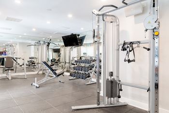 Well equipped fitness center